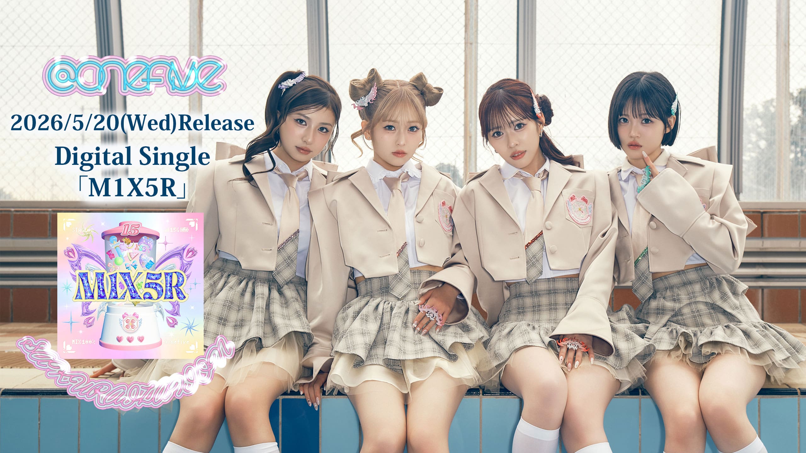 @onefive(ワンファイブ) 2026/5/20(Wed) Release Digital single「M1X5R」banner